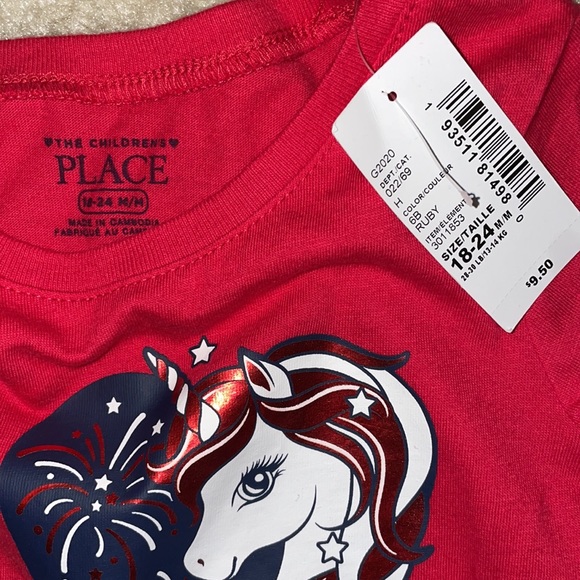 NWT Cute Toddler Girls Patriotic Love Shirt 🇺🇸 - Picture 4 of 4
